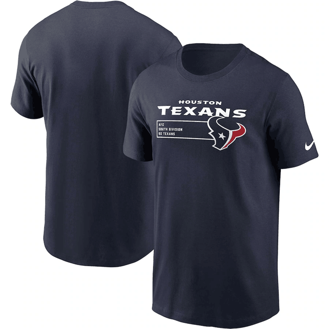 Men's Houston Texans Navy Division Essential T-Shirt